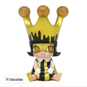 Gold and Black Crowned Baby Molly Figurine